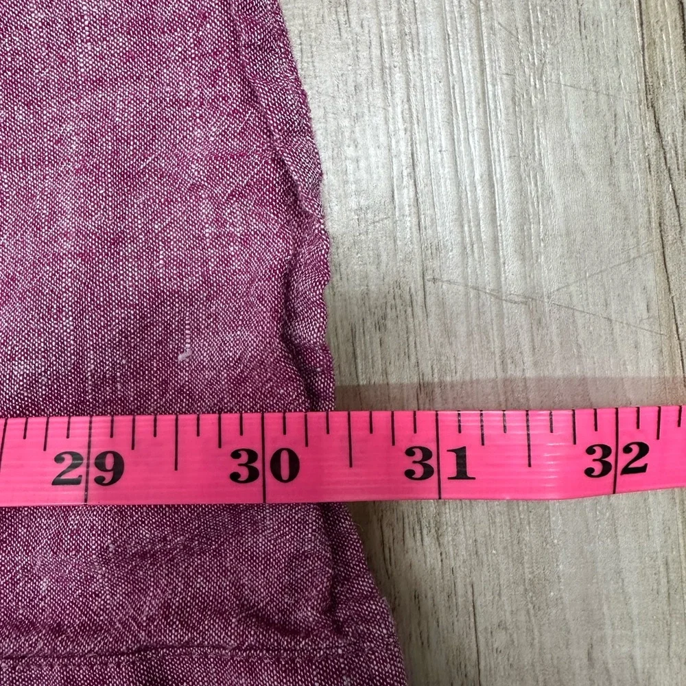 Marc Anthony Heather Pink Linen Blend Button Down Shirt Size XL - Picture 8 of 10